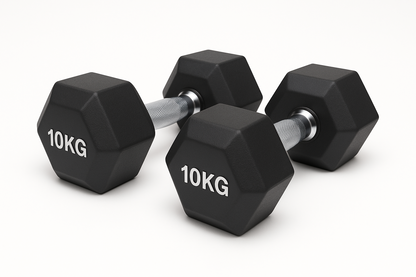 Everfit 20Kg Hex Dumbbells Set Dumbbell Weights Lifting Bench Gym Workout 2X10Kg